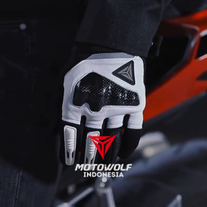 Motowolf Sarung Tangan Motor Protector Carbon Kulit Breathable 0333B