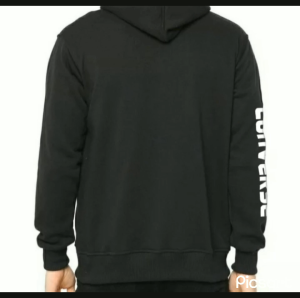 Jaket Hoodie Casual All Size Basic Pria Dan Wanita Lengan Panjang Bahan Kain Fleece Tebal Warna Hitam Ready Size S - XXXL