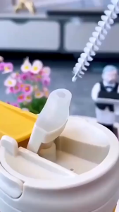 แปรงทำความสะอาดหลอดและจุกนม ขนแปรงไนลอน แปรงฟางสแตนเลสไม่เป็นรอยขีดข่วน ยาว 17.5 ซม