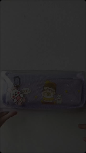 Tempat Pensil Kain 2 Sleting Premium Karakter Lucu