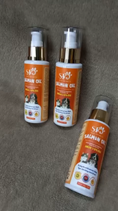 Dầu cá hồi cho chó mèo Salmon Oil SHD dưỡng lông mượt lông ngăn ngừa rụng lông tăng đề kháng chai 100ml - Medipet