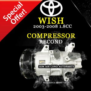 TOYOTA WISH ZNE10 2003-2008 YEAR 1.8CC RECOND COMPRESSOR (CAR AIRCOND SYSTEM)