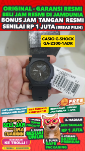 CASIO ORIGINAL - CASIO G-SHOCK GA-2300-1ADR - MEN NG - RESIN - Hitam - Jam dunia JD18 # Jam Tangan Pria Jam Pria Jam Tangan Anti Air G SHOCK GSHOCK + CASIO GA-2300-1A GA 2300 1A 2300 GA2300 GA-2300 GA2300 $  S003
