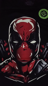 Kaos Pria Baju Deadpool Glow in the Dark Distro Tshirt Superhero Rhymes Thailand Big Size Jumbo XXXL