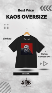 SMR APPAREL - Kaos Oversize Real Mafia Smile Cotton Combed 24s Pria & Wanita