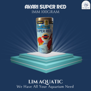 (BOTOL) AKARI SUPER RED 1 MM 100 GRAM / MAKANAN KOKI DAN KOI