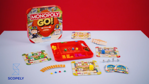 Monopoly GO! Board Game Mobile-Inspired Ages 8+ 2-4 Players 15 Min Family & Travel Game for Kids & Adults