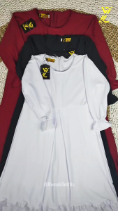 Gamis Anak Perempuan Set Hijab Yumna Kids Gamis Anak 3-12 Tahun Bahan Jersey Polos Baju Muslim Anak Model Baru Gamis Putih Size M L XL XXL Dress Lebaran Simple