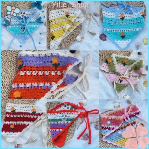 COD แฟชั่นผ้าคลุมศีรษะสามเหลี่ยมสไตล์พระเหมาะสำหรับถ่ายภาพท่องเที่ยวชายหาด Y2K สไตล์ญี่ปุ่นและเกาหลี