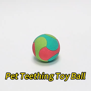 Mainan Bola Rainbow Ball Anjing Kucing TPR Durable Karet Interactive Chew Pet Ball