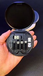 5 in 1 60W fast charge data cable Multi-function data cable storage box universal charging adapter