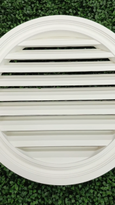 D5517 GABLE LOUVERS | PU MATERIAL | ROUND SHAPE | WHITE COLOR | WALL VENT | GABLE VENT | LOUVERS ANGIN | LOUVERS