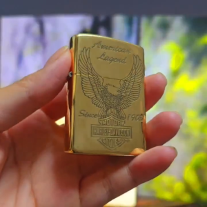 Bật Lửa Xăng Đá Zorro Khắc 2 Mặt Harley Davidson Mẫu Mới Đồng Nguyên Khối ( Tặng Kèm Combo Đá Bấc Xịn)