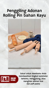 Rolling Pin Gilingan Adonan Penggilas Adonan Roti Rol Kue Penggiling Adonan Kue Kayu Mahoni