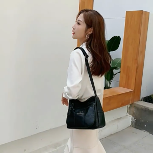 beautywomen พร้อมส่ง กระเป๋าสะพายไหล่ กระเป๋าถือ หนังเทียม กันน้ํา 5 สี สําหรับสตรี