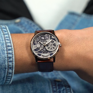 [Promo] Jam Tangan Pria Guess GW0570G2 Skeleton Coffee Case Brown Leather Original Garansi 2 Tahun [✔COD][100% Authentic]