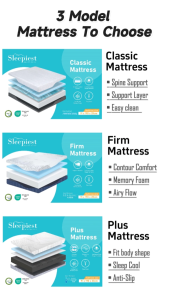 [Homiest] Sleepiest Full Foam Mattresses Plus/Classic/Firm in Cooling Gel Memory Foam Single/Super Single/Queen/King