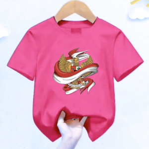 Kaos atasan anak usia 1-12 tahun bergambar Garuda bahan Babyterry lengan pendek