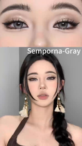 Lens EYESHARE Kính Áp Tròng Màu Xanh Da Trời  1 Cặp 0 Độ Hạn Dùng 1 Năm Mềm Mại