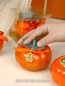 Wedding Teapai Sangjit Candy Box Jar Tempat Kotak Permen Persimmon Jar