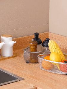 🔰 SG SELLER > Triangle Stainless Steel Sink Drainer Kitchen Food Scraps Drain Basket Hangable Garbage Storage Wash