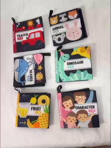 Bevavar Soft Book Edukasi Bayi Mainan Buku Kain Kontras Hitam Putih Newborn