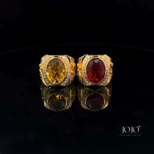 N1183 Nhẫn nam có lót lòng đá màu phong thủy JOJO