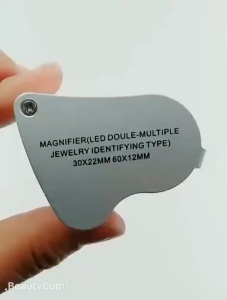 กล้องส่องพระ มีไฟ LED สีขาว (30X-60X) รุ่น NO-9889 กล้องส่องเพชร แว่นขยายส่องพระ แว่นขยาย แว่นขยายมีไฟ