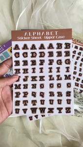 stiker huruf jurnal alphabet sticker tiker Huruf Alphabet Sticker Deco Diy Stiker Aesthetic Nomor Stiker