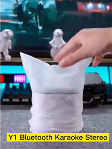 Mini Speaker Bluetooth Karaoke LED Lightweight-Speaker Bluetooth Karaoke 1 Mic Set Salon Bluetooth 3D Stereo Amplifier Party Wireless Mini Speaker