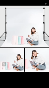 Background Stand 2.6x3M(WxH) Photo Studio Adjustable Backdrop Stand Support Kit with 2 Stand 4 Backdrop Clamps and Carrying Bag