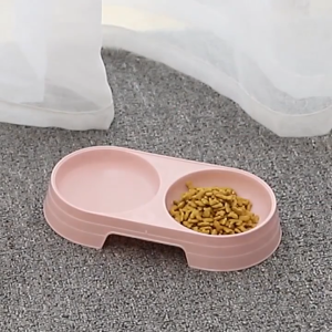 Mangkok Tempat Makan Kucing Kelinci Anjing Hewan Dobel Pet Bowl 2 in 1 Aerizoo