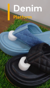 GF Shoe Women Urban Stride Denim Platform Flip-Flop G 6118-19