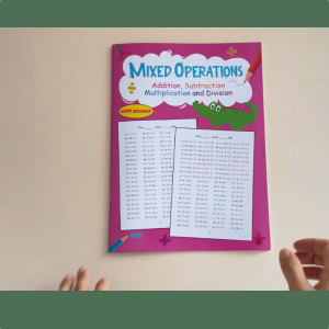 24 Pages Multiplication Division Addition Subtraction Mixed Operation Math Workbook with Answers Popular & Elementary Childrens Arithmetic Books Math Drills Activity Worksheet Improve Your Math Fluency