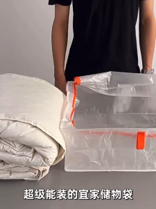 Tas Bedcover Jumbo Travel Storage Bag Organizer Waterproof Tempat Penyimpanan Pakaian Selimut Bed Cover Transparan