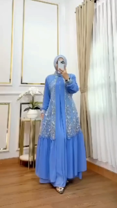 Aluna Dress Bhn Cerutty Bbydoll: Gamis Wanita Elegan Baru 2024