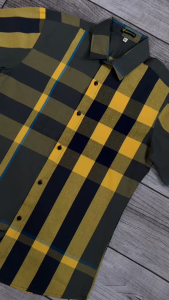 Áo sơ mi nam caro kẻ ô sọc vải cotton lụa nhập co giãn nhẹ thấm hút mồ hôi MY LINH CLOTHING cổ bẻ