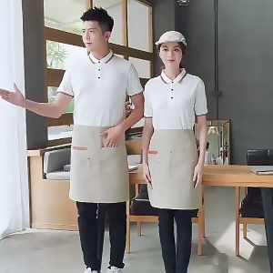 Half apron for men and women waterproof and oil proof coffee shop working clothes