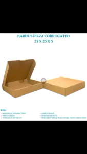 Kardus Pizza 25X25X5 Corrugated Die Cut E-flute (Isi 1 Pcs--BPZ6J)