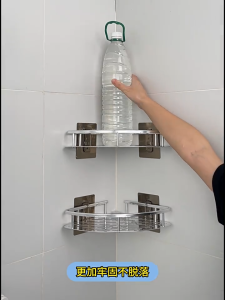 RC-Global Triangle Shelf Caddy / Triangle Rack Caddy / Triangle Rack / Triangle corner / Hangers for bathroom and kitchen