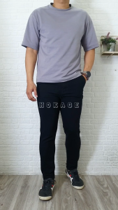 Celana Jeans Slim Fit Pria: Celana Panjang Pensil Biru & Hitam