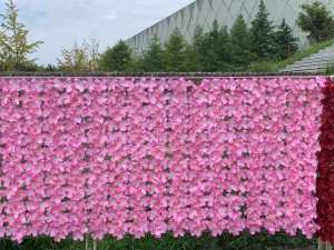 Artificial Flower Wall Panel Hedge Simulation Trellis Leaves Retractable Fence for Wedding Backdrop Garden Balcony Decor