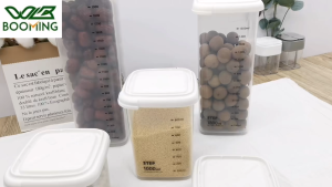 Transparent Scale Sealed Cans Noodle Storage Box kitchen cereals Storage Plastic Storage