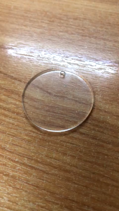 (3pcs per order) Acrylic Clear Transparent & Plywood Plain Circle Round Shape DIY Keychain