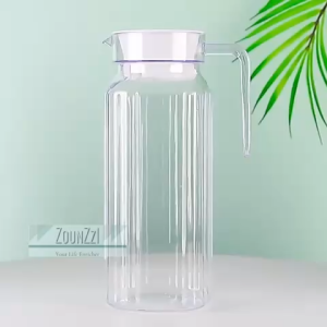 Acrylic Large Capacity Water Glass Fridge Juice Serving Jugs Beverage With Lid Handle PC Plastic Transparent Drinking Hot Water Coffee Tea Juice Bottle Durable Household Food Grade Jag Air Akrilik Botol Plastik PC Minuman Teh Kopi Tahan Panas 加厚亚克力塑料透明水瓶壶