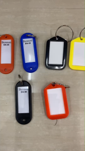 พวงกุญแจ พวงกุญแจป้ายชื่อพลาสติก Name Tag คละสี (BN-08BN-10) ราคา/ชิ้น| เคแคมปัส เครื่องเขียน