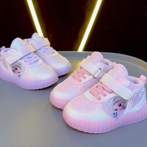 New LED Style Shoes for Kids: Velcro High Top Light Up Board Shoes