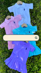 🦋เดรสโปโลเด็กผู้หญิงสำหรับ1-6 ปีผ้าดีมาก.ระบายอากาศได้ดีค่ะ