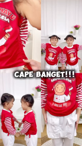 Dungdungkids Setelan Kaos Kemerdekaan Anak Perempuan Merah Putih Dirgahayu 17an Katun 3 - 11 Tahun