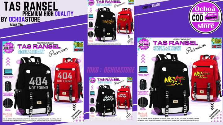 Tas Ransel Pria Tas Sekolah Cowok Bisa Cewek Kekinian Back Pack